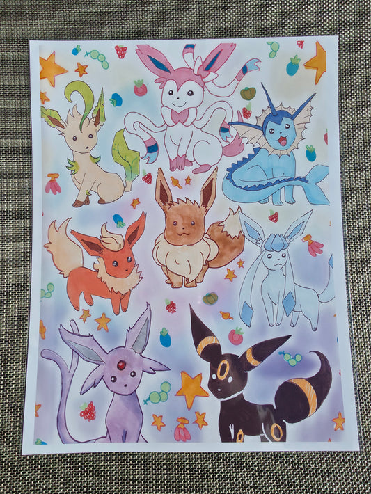 Eeveelutions print